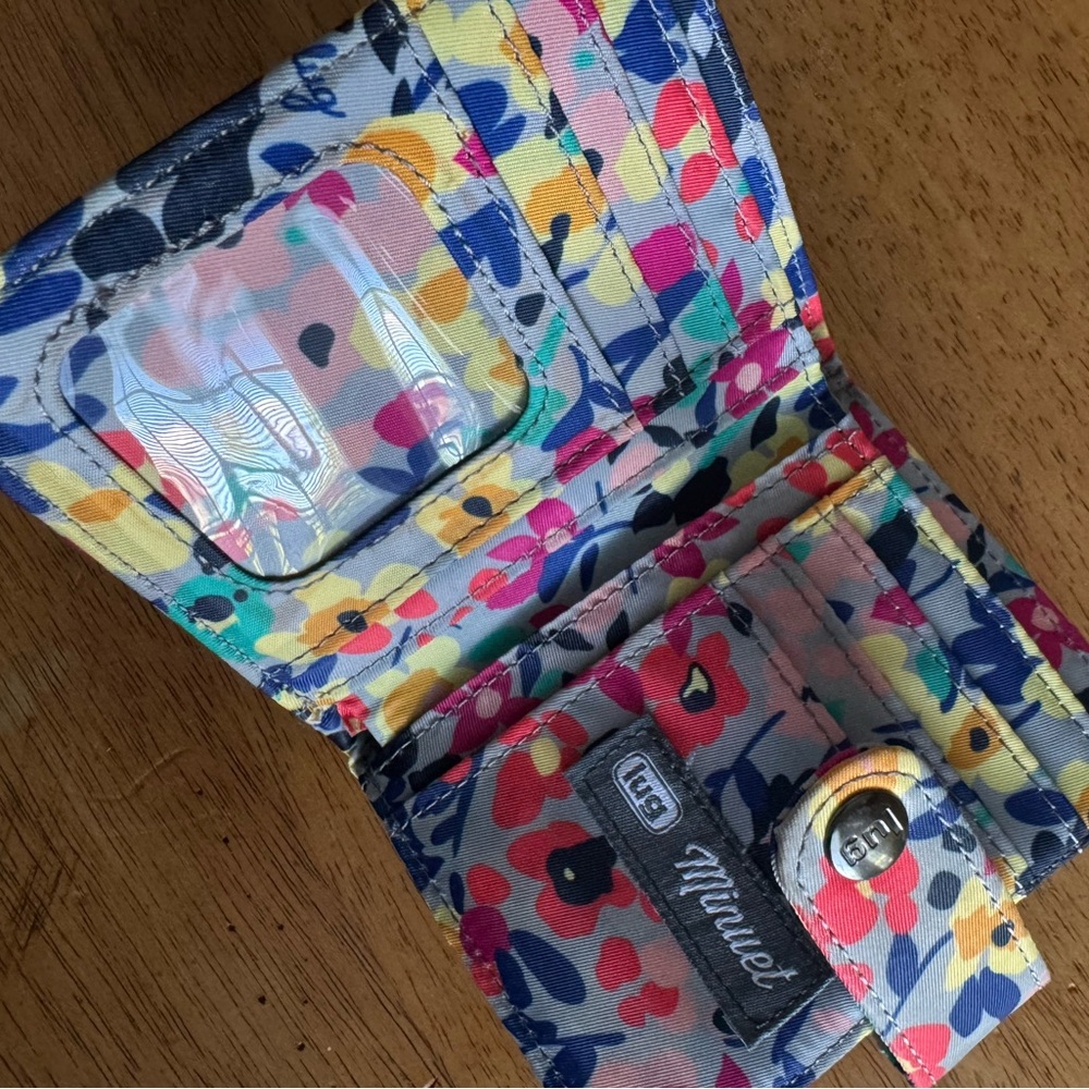 Lug Minuet Quilted Floral Snap Wallet in Wildflower design - Picture 2 of 5